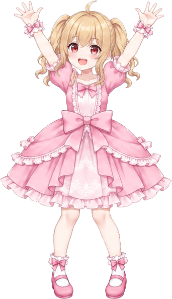 小女兒開心地舉起雙手